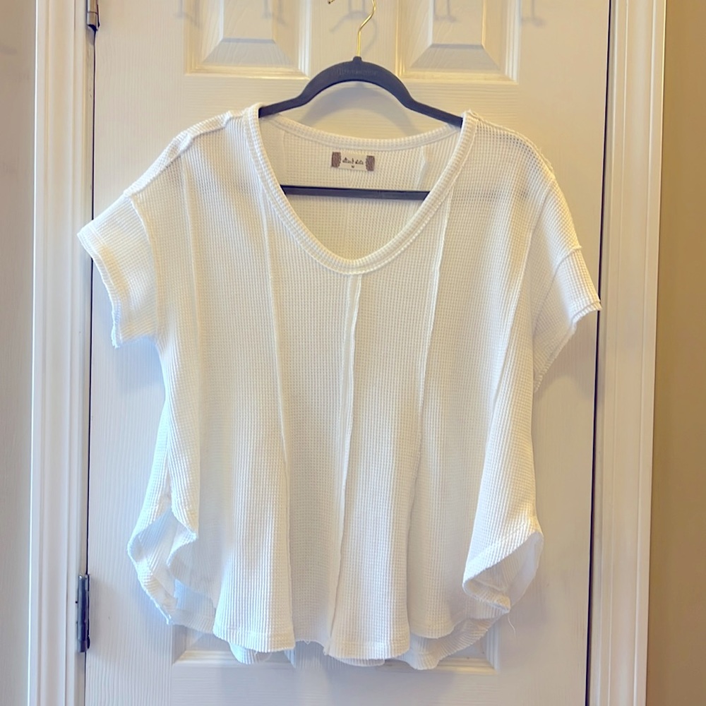 White Waffle knit Altered State Top. Like new